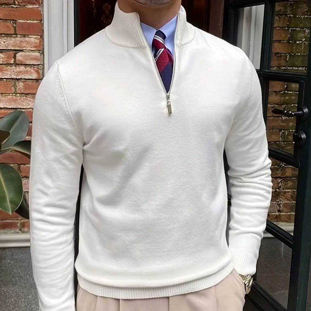 Men's Sweater with Zipper and Collar Men's Sweater with Zipper and Collar Wovany 